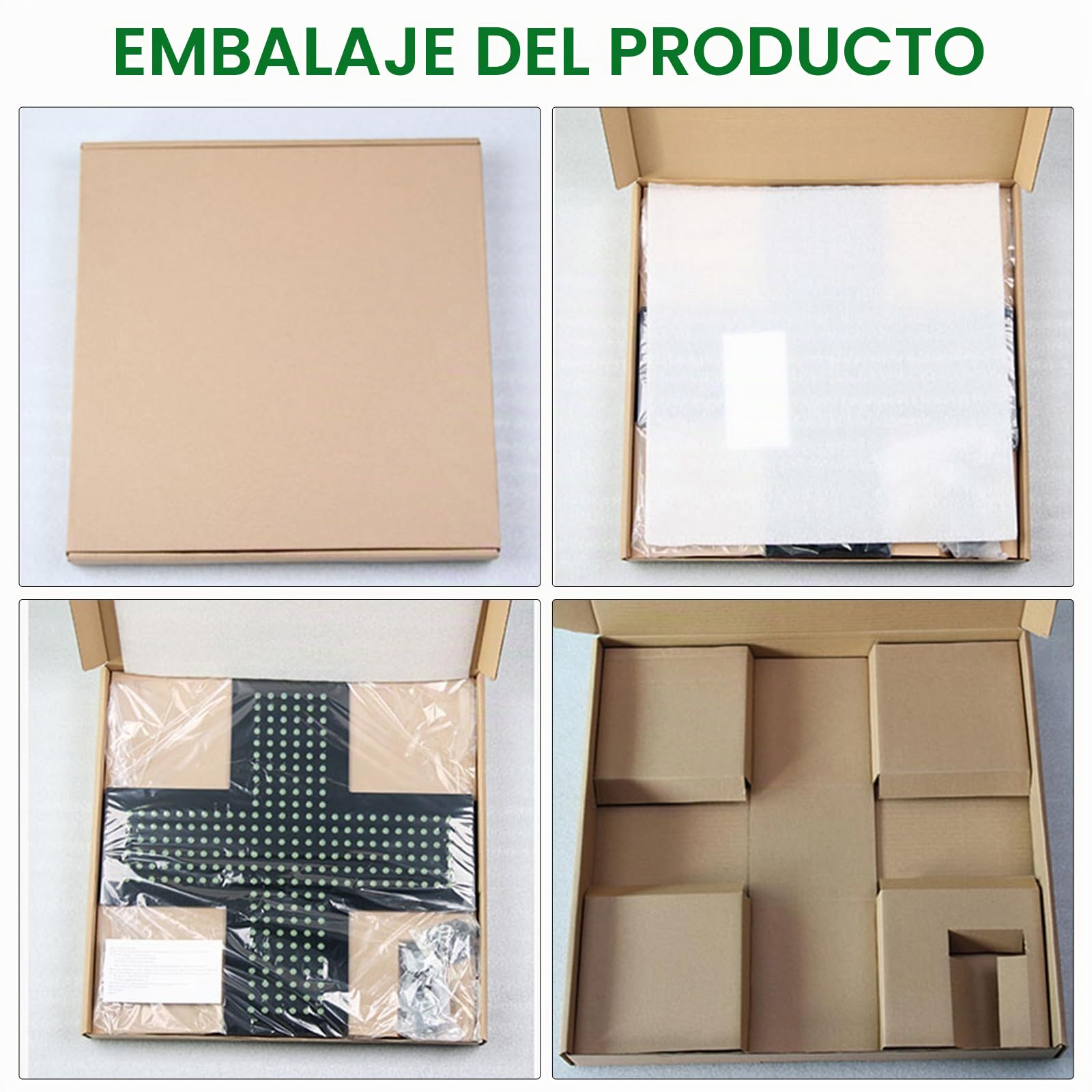 LED Neon Cross Sign, 48 * 48cm Brillante LED Farmacia Cruz para Pared Ventana Decoración, Farmacia Clínica