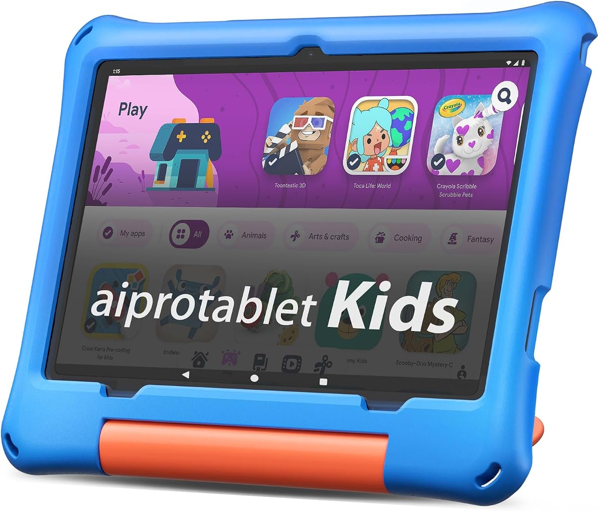 Kids Tablet, Android 16 Tablet for Kids 10 inch Octa-Core with Case, 30GB RAM 64GB ROM 2TB TF Card Expandable for Toddler Children, Parental Control, Dual Camera, BT5.4, WiFi, Gift (Blue)