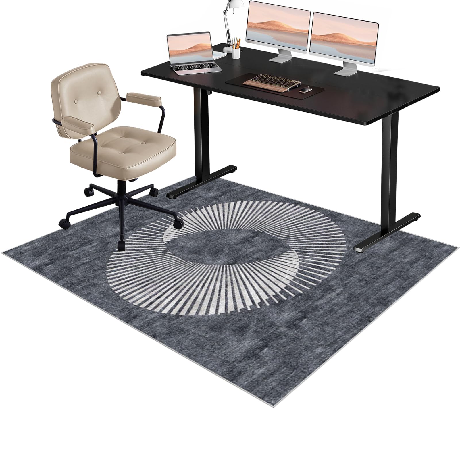 Office Gaming Chair Mat for Hardwood Floor, Non-Slip Floor Mat For Home Office Gaming Room, Office Chair Mat for Carpet Floors, Carpet Floor Protector 140 x 180 cm, Desk Chair Mat for Rolling Chair โ image 1
