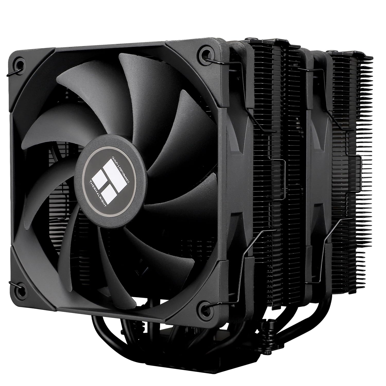 Peerless Assassin 120 – Enfriador de aire negro para CPU, 6 tubos de calor, ventilador dual TL-C12B PWM de 4.724 in, cubierta de d