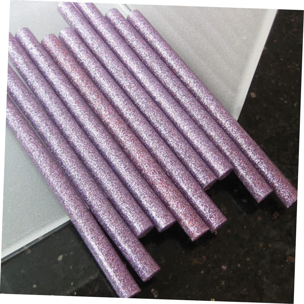 SEWACC DIY Glitter Glue Sticks 200pcs Melt Glue Strips Hot Melt Glitter Sticks Eva Material Strong Bond Random Color