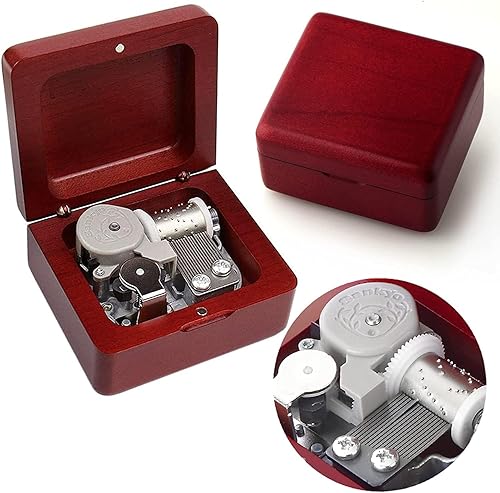 Miniatura 37 de Caja de música Sinzyo con mecanismo de madera tallada clásica caja musical regalo para Navidad, cumpleaños, día de San Valentín, el mejor regalo