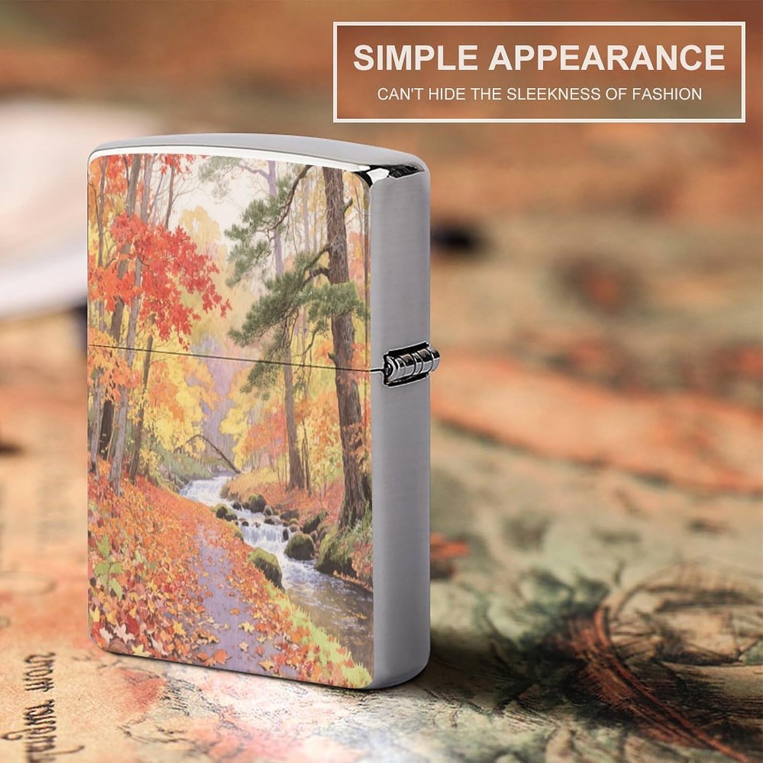 Autumn Maple Forest Lighter Case Cover Holder Lighter Sleeve