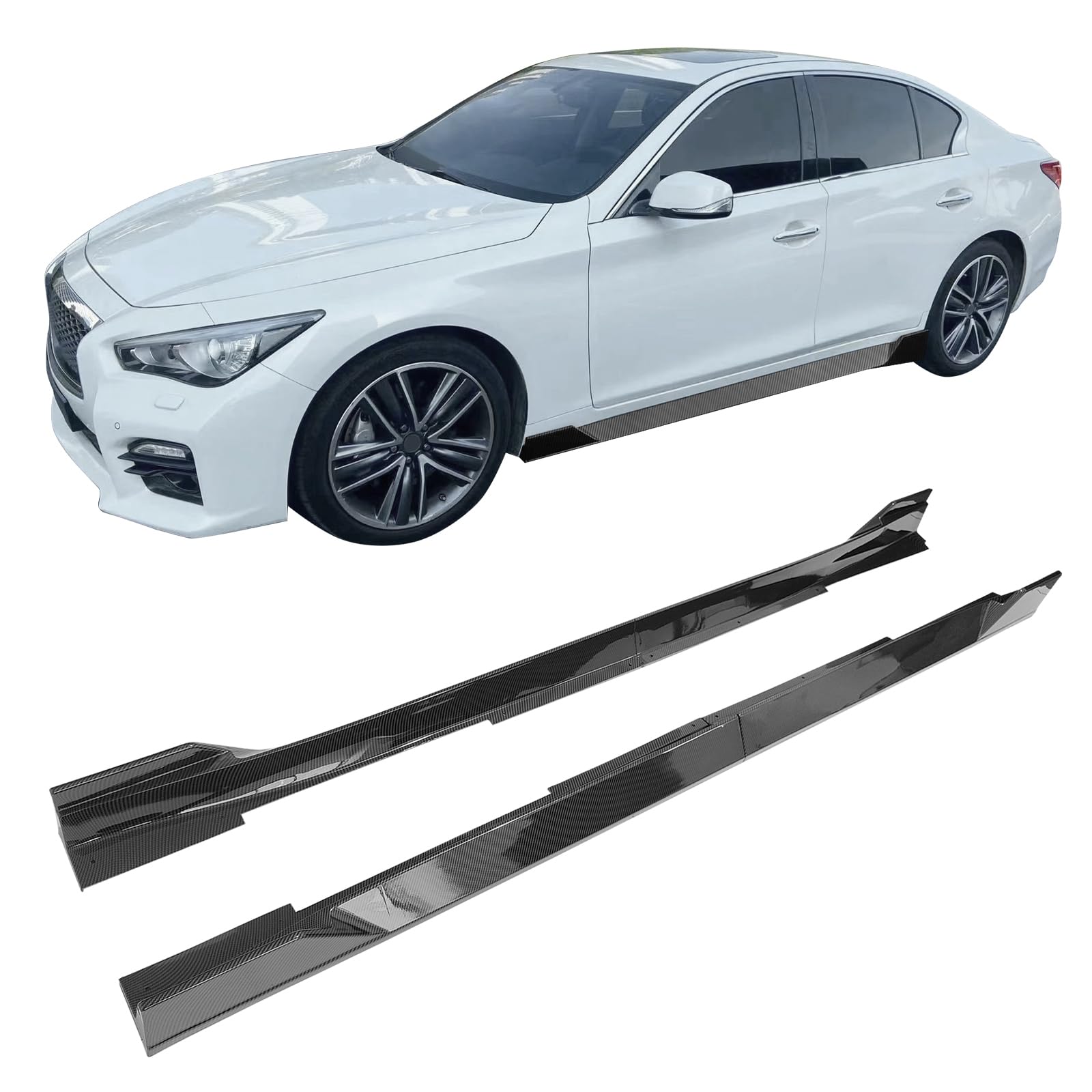 Amazon.com: IKON MOTORSPORTS, 4PCS Side Skirts Compatible With Amazon.com: IKON MOTORSPORTS, 4PCS Side Skirts Compatible With