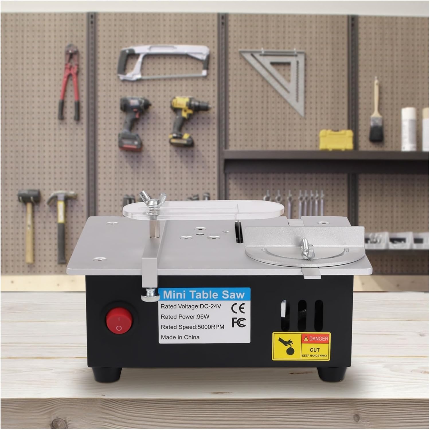 Household Mini Sliding Table Saw Woodworking DIY Hobby Model Cutting Bench,Practicality