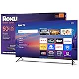 Roku Smart TV 2025 – 50-Inch Select Series, 4K HDR TV – RokuTV with Enhanced Voice Remote – Flat Screen LED Television with Wi-Fi for Streaming Live Local News, Sports, Family Entertainment