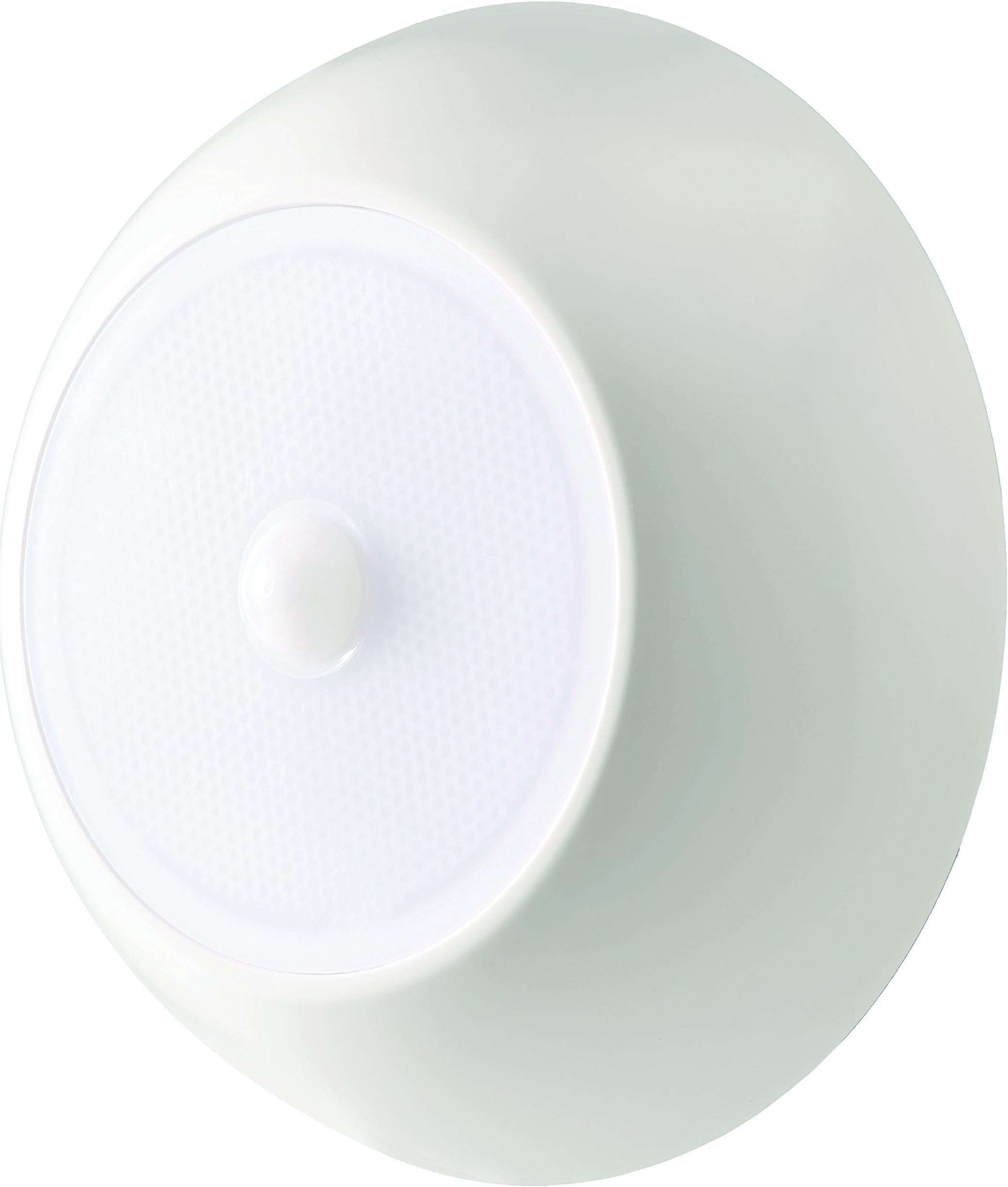 Mr. Beams Ultra Bright Wireless Battery Powered Motion Sensing Indoor/Outdoor LED Ceiling Light, Plastic, White, 300 lm