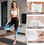 Womens Capri Leggings with Pockets Work Lounge Capris Pants Compression Legging Soft High Waisted Tights for Women