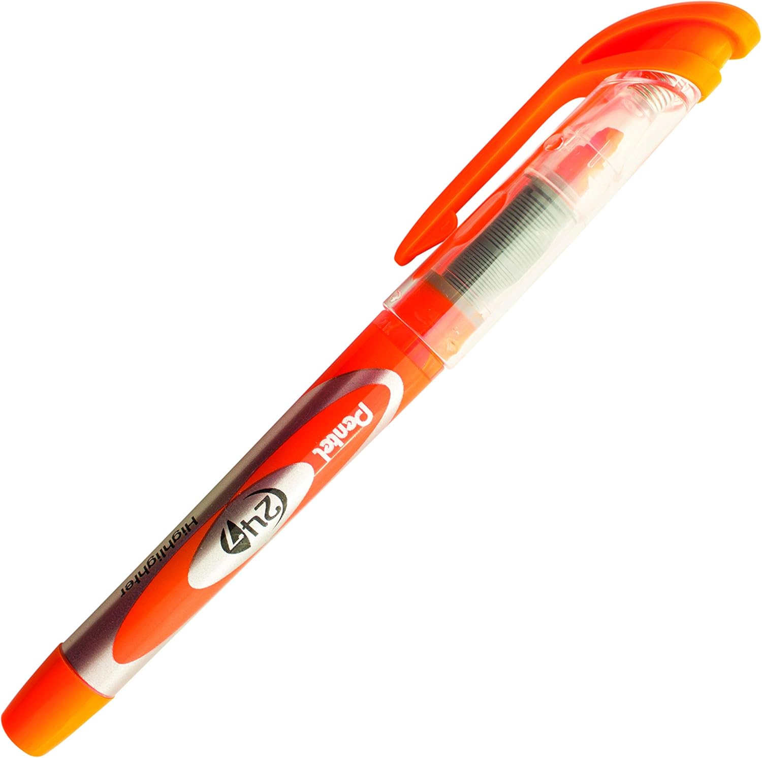 Pentel 24/7 Liquid Highlighter, Chisel Tip, Orange Ink, Box of 12 (SL12-F)