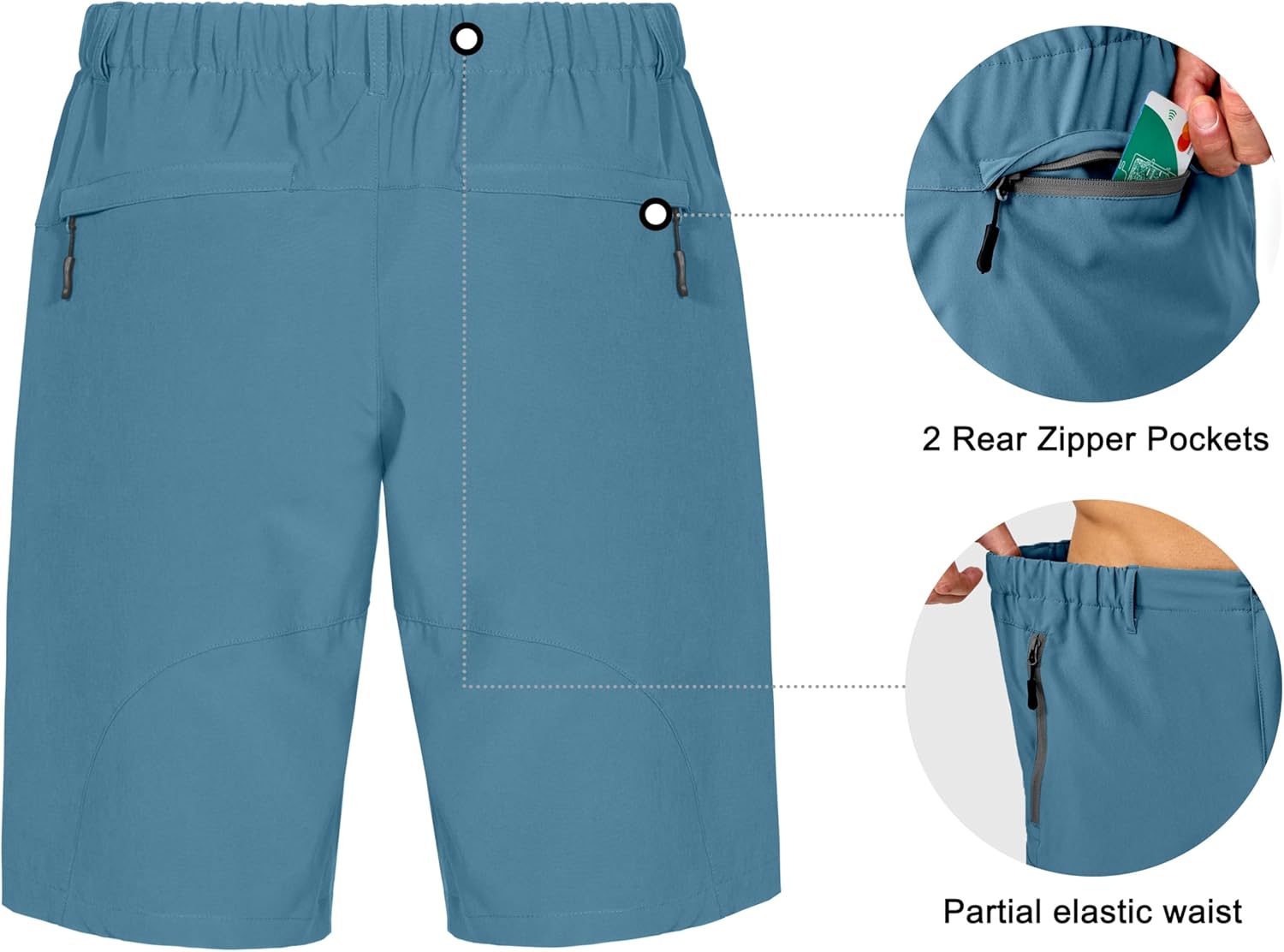 Little Donkey Andy Men's Stretch Quick Dry Cargo Shorts for Hiking, Camping, Travel - Image 5