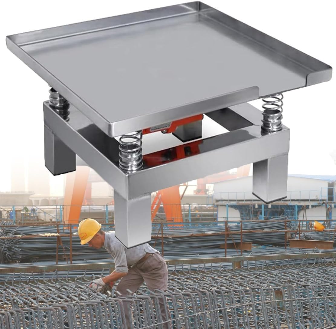 Electric Concrete Vibrating Table for Tumbler Air Bubble Removal, Shaking Table Vibration 3000Times Min, Compactor Platform Stainless Steel,35 * 35 * 22cm