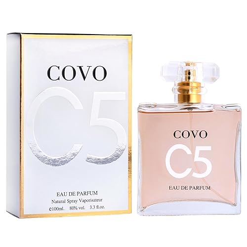 Covo C5 Eau De Parfum Inspirado en C. Coco Mademoiselle 3.4 fl oz – Feminidad pura en una botella – Delicados aromas florales de jazmín y rosa de