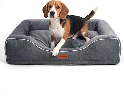 Miniatura 11 de Cama ortopédica refrescante para perros de tamaño mediano de hasta 30 libras, cama para mascotas de espuma viscoelástica de 28 x 23 x 6 pulgadas con