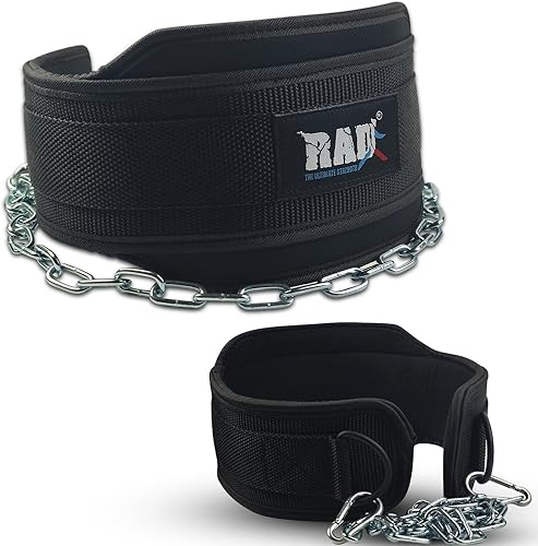 RAD Cinturón de inmersión para levantamiento de pesas con cadena. Cinturón de inmersión para levantamiento de pesas