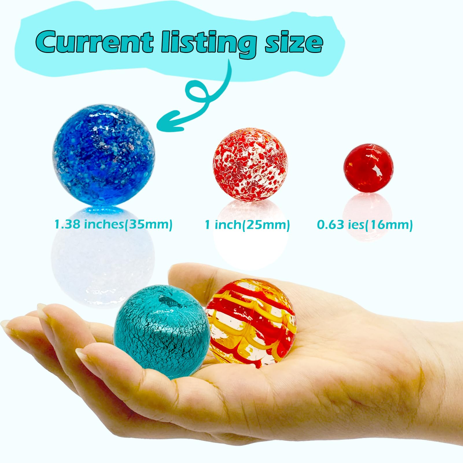 Taken All 10pcs 35mm Biglie di Vetro Fatti A Mano 3.51cm Shooters per Ring Game & Home Decor