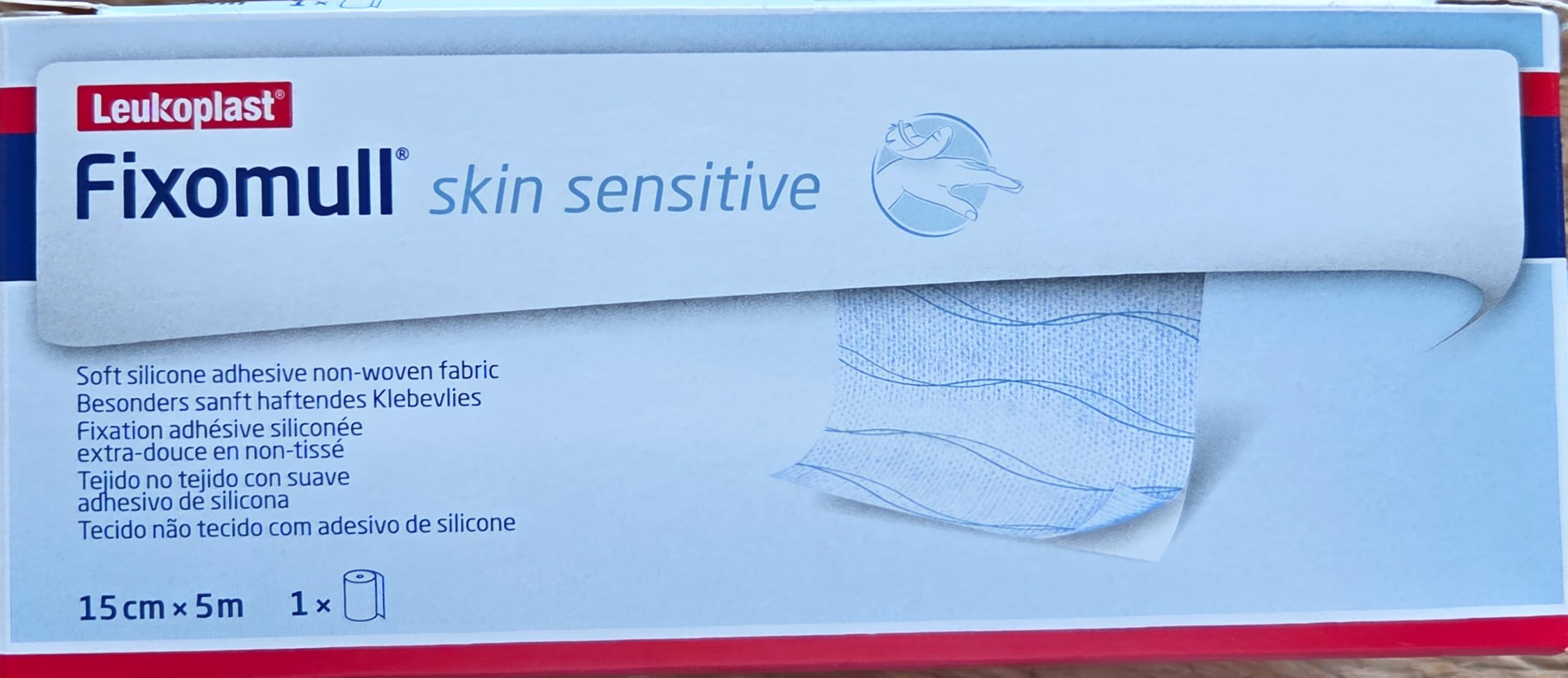 Leukoplast Fixomull skin sensitive 15 cm x 5 m, Weiß, 1 stück