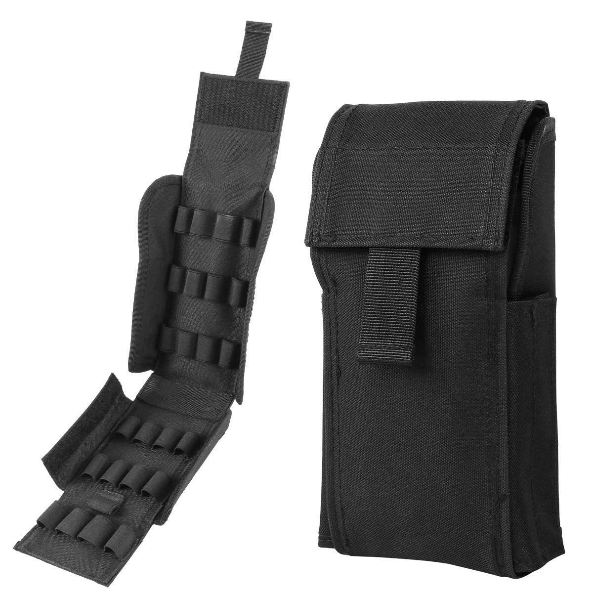 Poche à Munitions Tactique 16 Cartouches Calibre 12 - Fixation MOLLE - Nylon