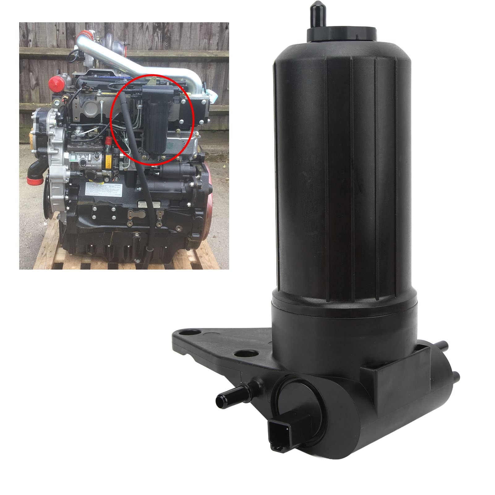Bomba de Combustible Eléctrica, Bomba de Elevación de Combustible Eléctrica de 24 V con Kit de Reparación 4132A018 Reemplazo para Motores Perkins 1104D 44T 1104C 44T