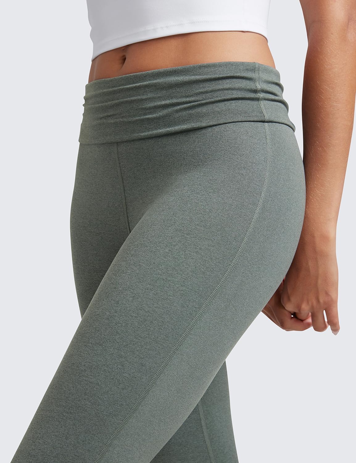 CRZ YOGA Womens Cloud Jersey Foldover Waist Flare Pants 31" - Yoga High Waisted Bootcut Lounge Casual - Image 4