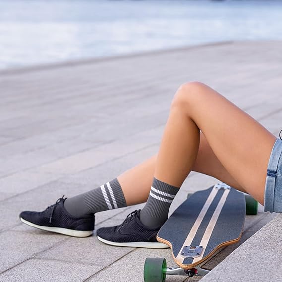 6 Paia Calze Lunghe Uomo In Puro Cotone Caldo Moda Quadratini – Calze - Foto 12