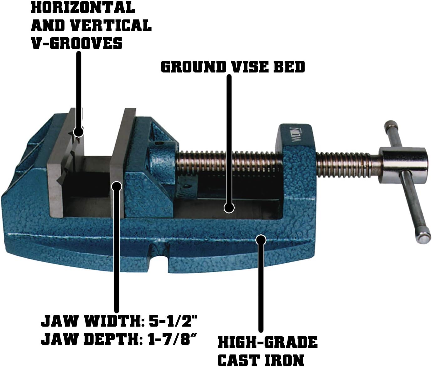 Exclusive Wilton 1360 Versatile Drill Press Vise, Continuous Nut, 5-1/2 Jaw Width, 5 Jaw Opening (63240)
