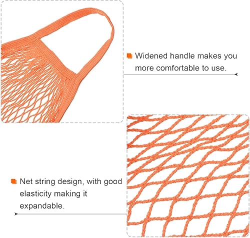 Miniatura 10 de MECCANIXITY Bolsa de malla de algodón reutilizable lavable malla malla bolsa organizador para frutas y verduras compras