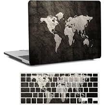 Laptop Case MacBook Air 15" Case 2024 Release 2023 A3114 M3 A2941 M2 Chip with Retina Display & Touch ID, Plastic Hard Shell Case Cover & Keyboard Cover Skin, World Map