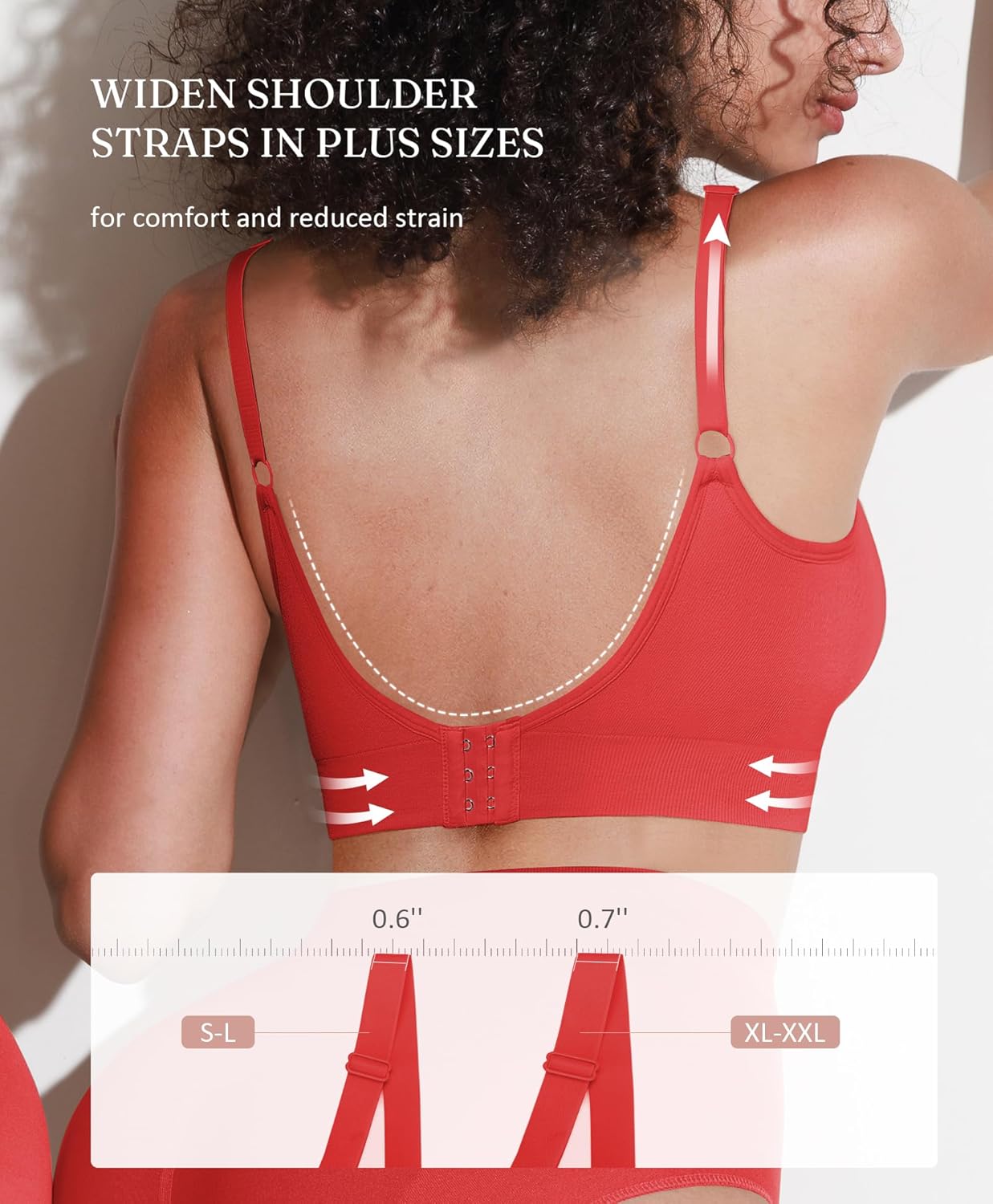 FeelinGirl Padded Bras for Large Breasted Women Wireless Push Up Bra Seamless Comfort Full Coverage Bralettes - Image 2