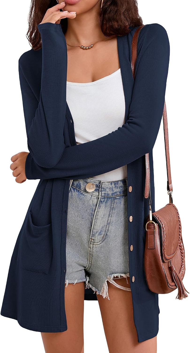 Witsmile Womens Summer Lightweight Long Sleeve Open Front Cardigans