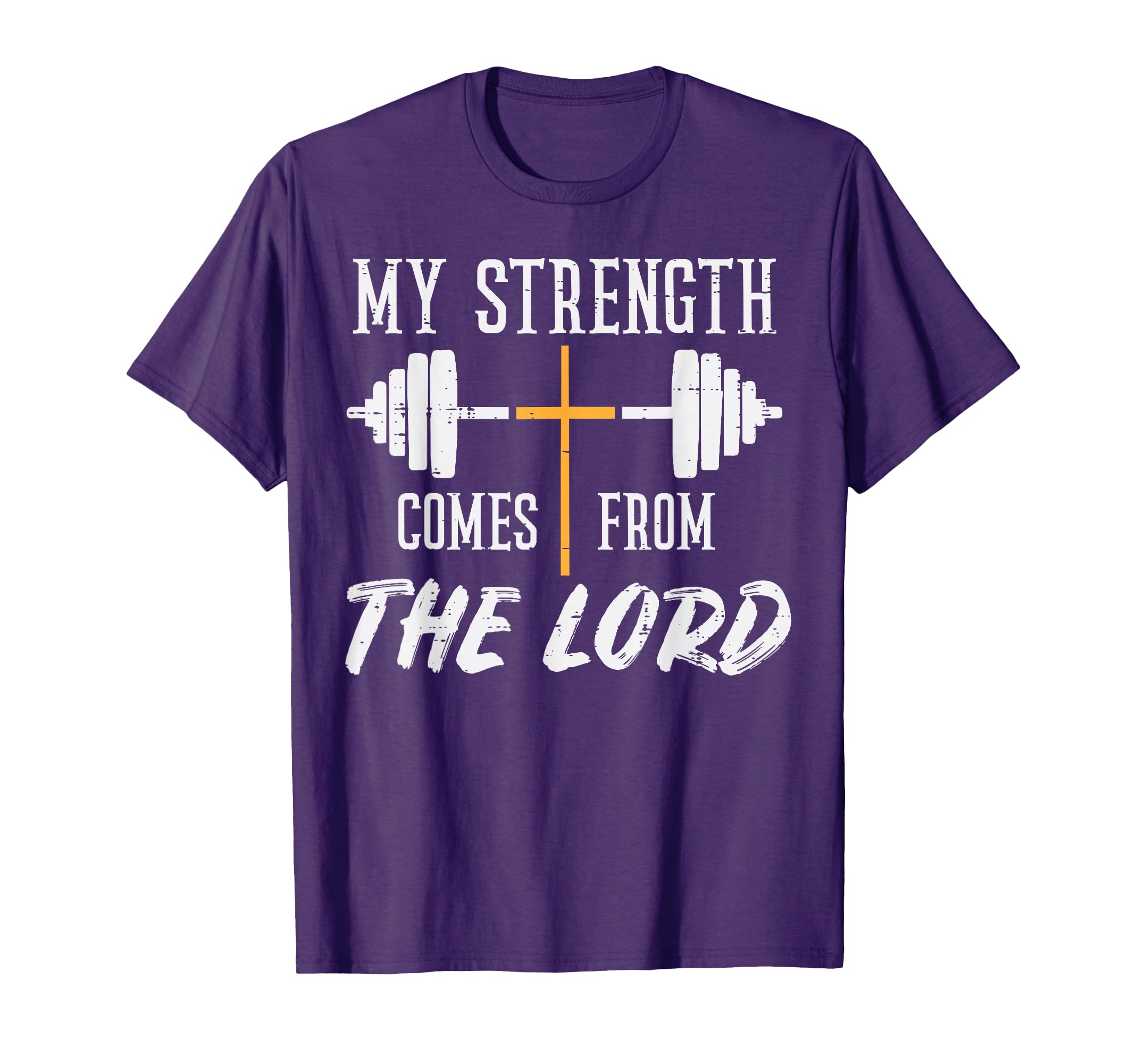 Gym My Strength Comes from Lord Workout Christian Women Men T-Shirt