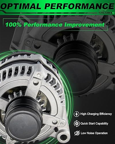 Miniatura 4 de SZKAIDAG Alternador actualizado 68272108AA para Chrysler 200 11-14, Town&Country 11-16, Grand Caravan 11-20, para Dodge Journey 11-19, Avenger