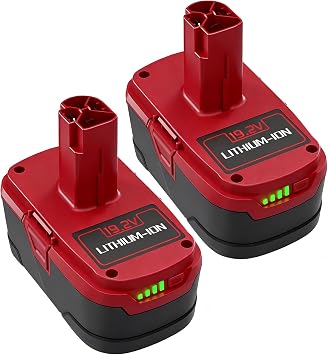 New Model 8.0Ah Replacement for Craftsman 19.2 Volt Battery Lithium ion C3 Compatiable with 19.2V DieHard 130279005 11375 11376 120235021 1323517 315.113753 1323903 130211004 11045 315.115410 2Packs