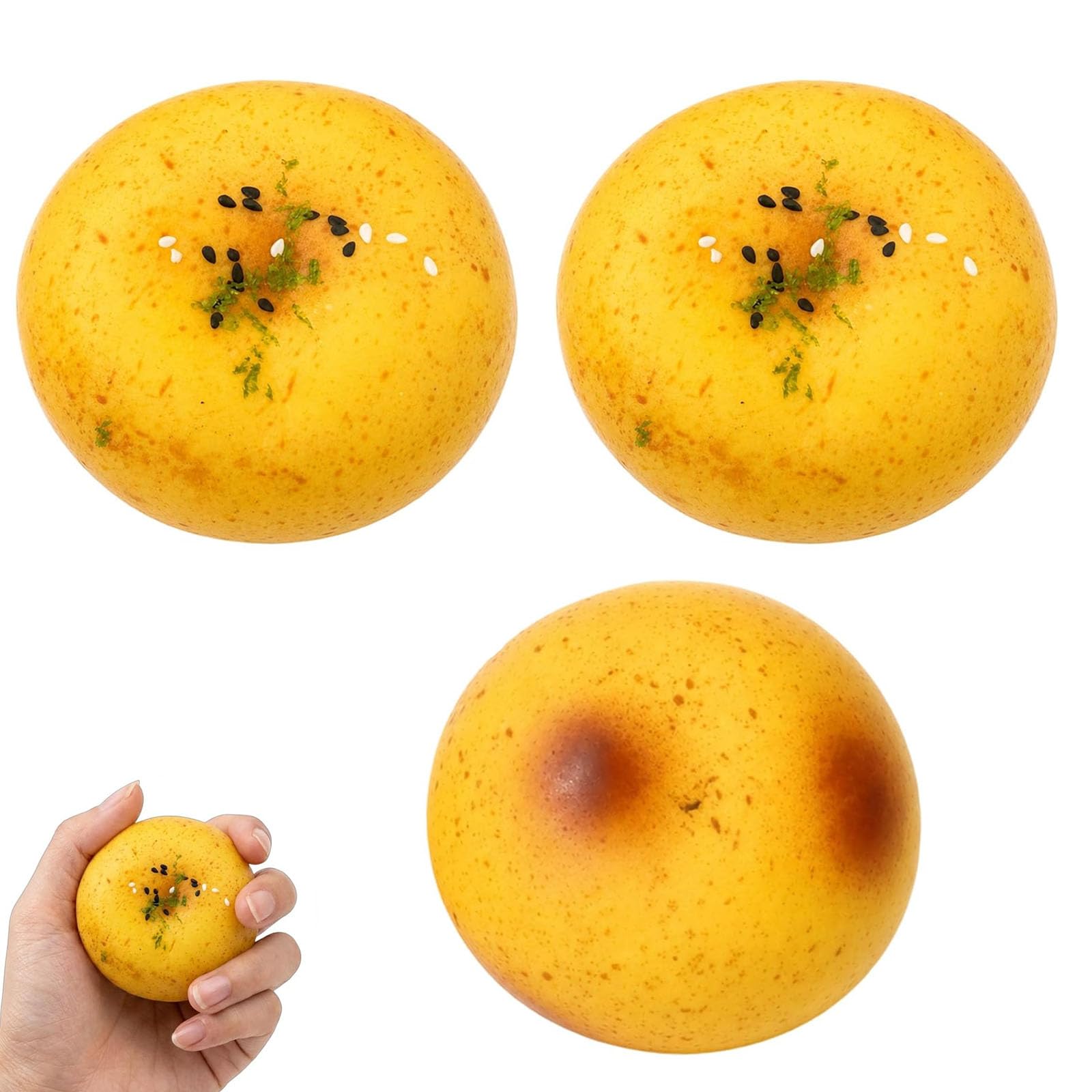 CAWRUKP 3 PCS Potato Squishy, Mashed Potato Squishy Office Desktop Decoration, Social Icebreaker for Parties