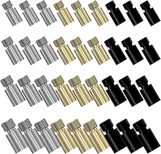 36Pcs Copper Dart Weight Add 1.5 Grams/2 Grams/2.5 Grams/3 Grams Copper Dart Weight Accentuators Darts Weight Adjusters Black/Gold/Silver with 2BA Thread