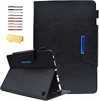 Vista 16 de Funda para tablet Yaxa Fire HD 8 y Fire HD 8 Plus (12ª/10ª generación, versión 2022/2020) de 8 pulgadas con soporte, soporte para lápices