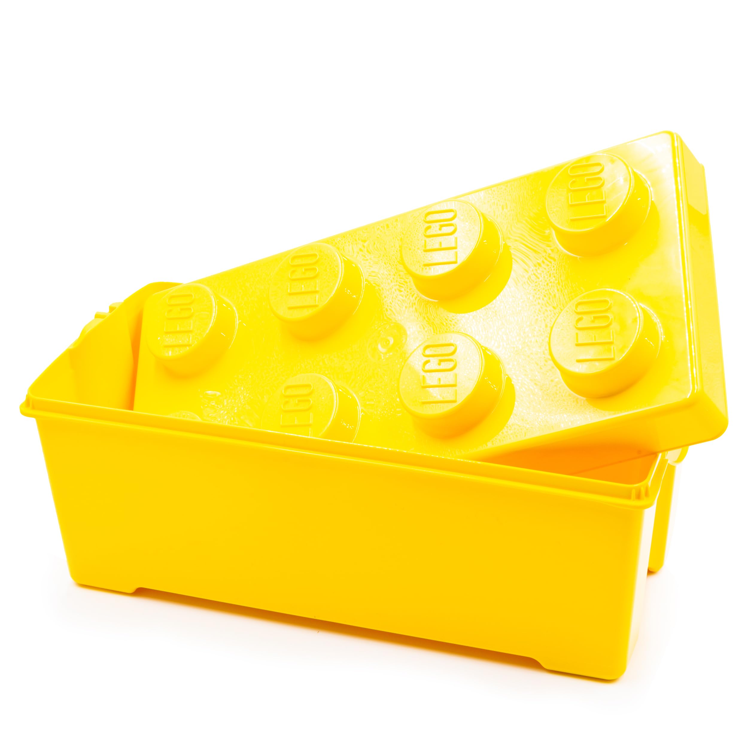 Żółte pudełko do przechowywania z pokrywką, LEGO