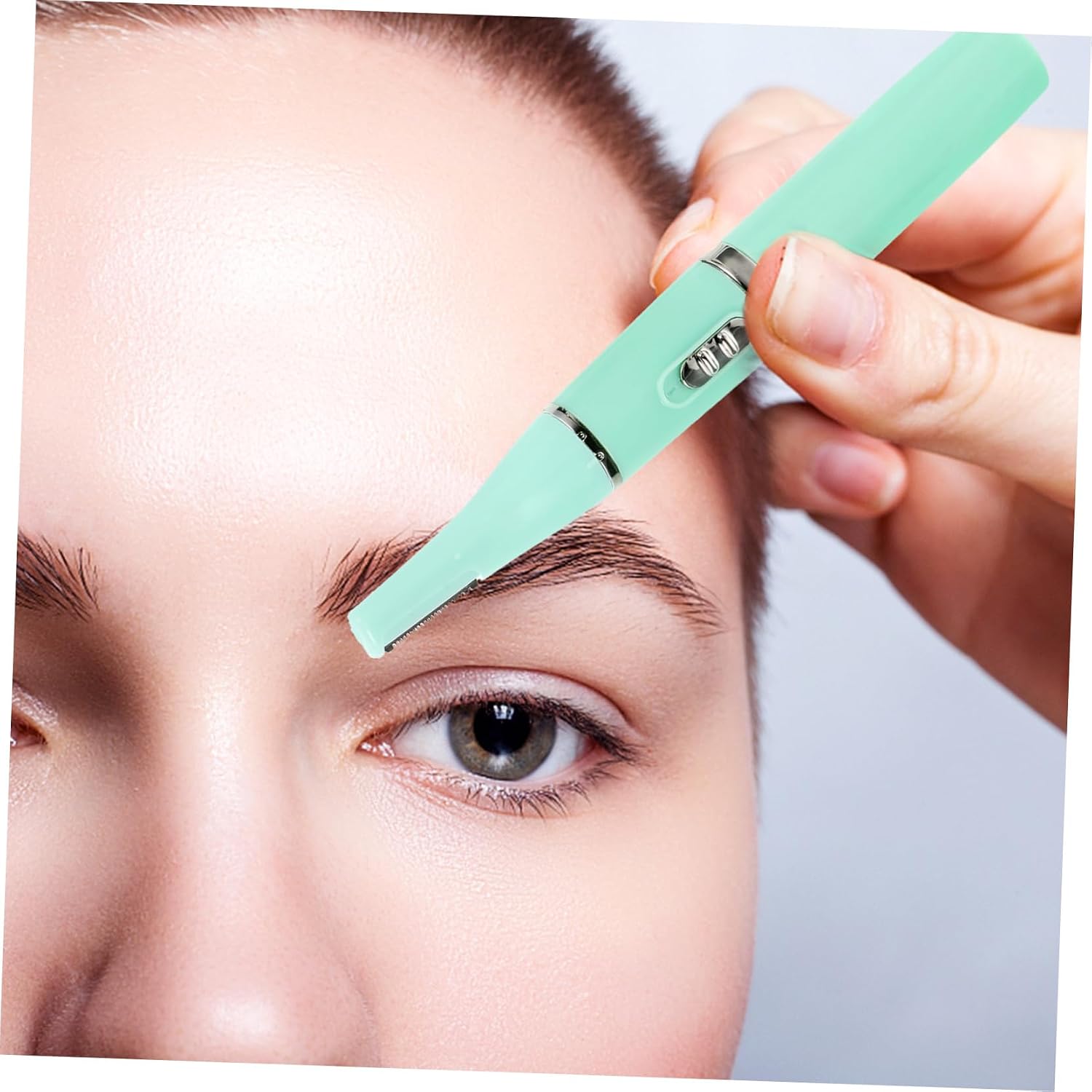 Electric Eyebrow Trimmer Women Portable USB Charging ABS Green