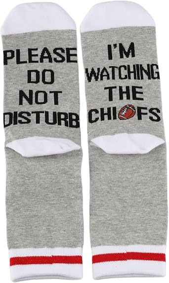 TSOTMO 2 Pairs Football Socks Please Do Not Disturb Im Watching The C Socks Gift For Football Lover