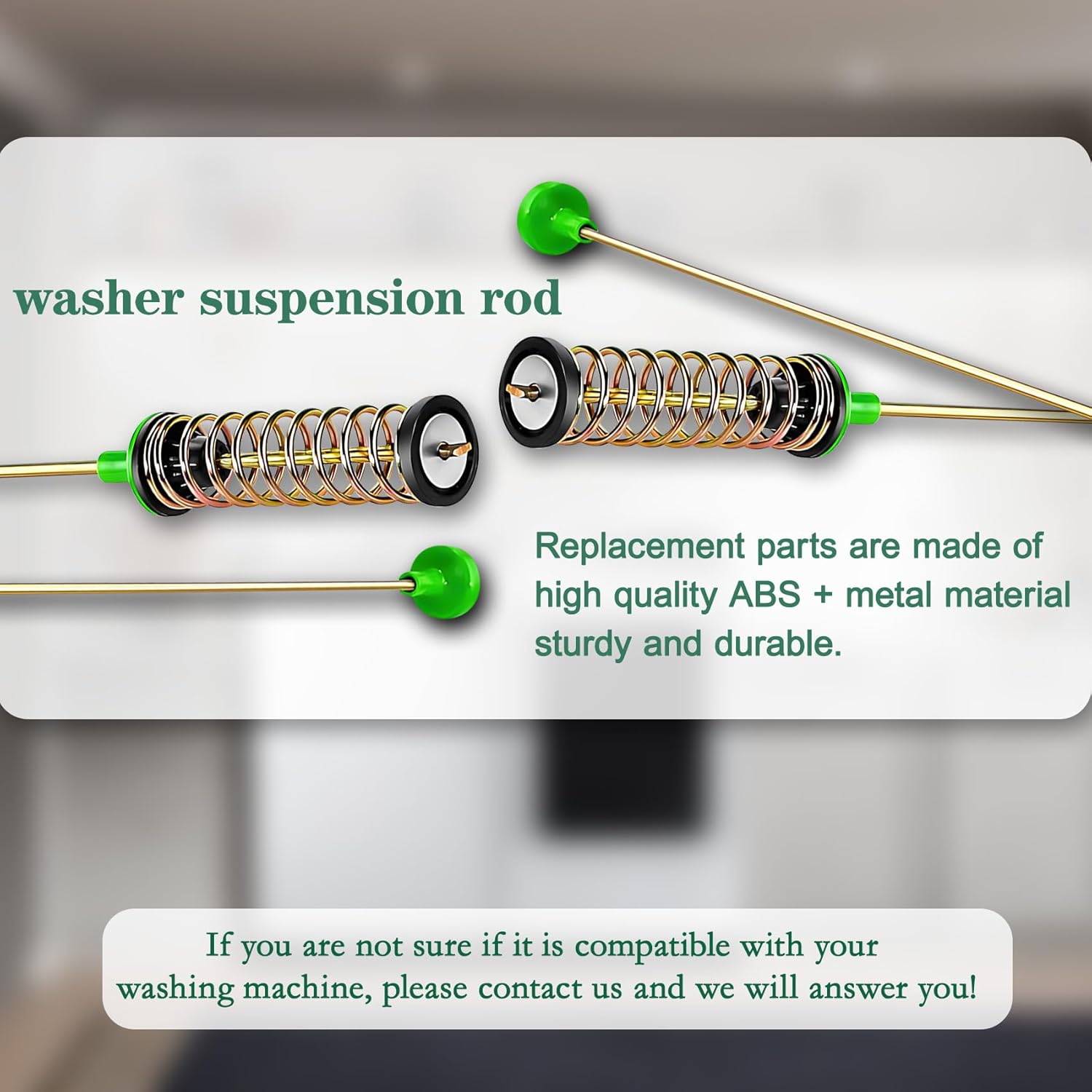 Upgraded WA45T3400AW WA45T3400AV WA40A3005AW WA44A3405AP WA44A3405AV Washer Suspension Rods, Fit for Samsung Washer WA41A3000AW WA45T3400AP WA45N3050AW WA44A3405AW