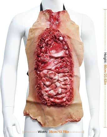 Bloody Intestine Torso Chest Fake Dead Body Creepy Horro Zombie Scary Halloween Decorations Cosplay Props Costumes