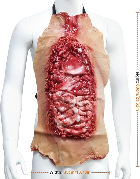Bloody Intestine Torso Chest Fake Dead Body Creepy Horro Zombie Scary Halloween Decorations Cosplay Props Costumes