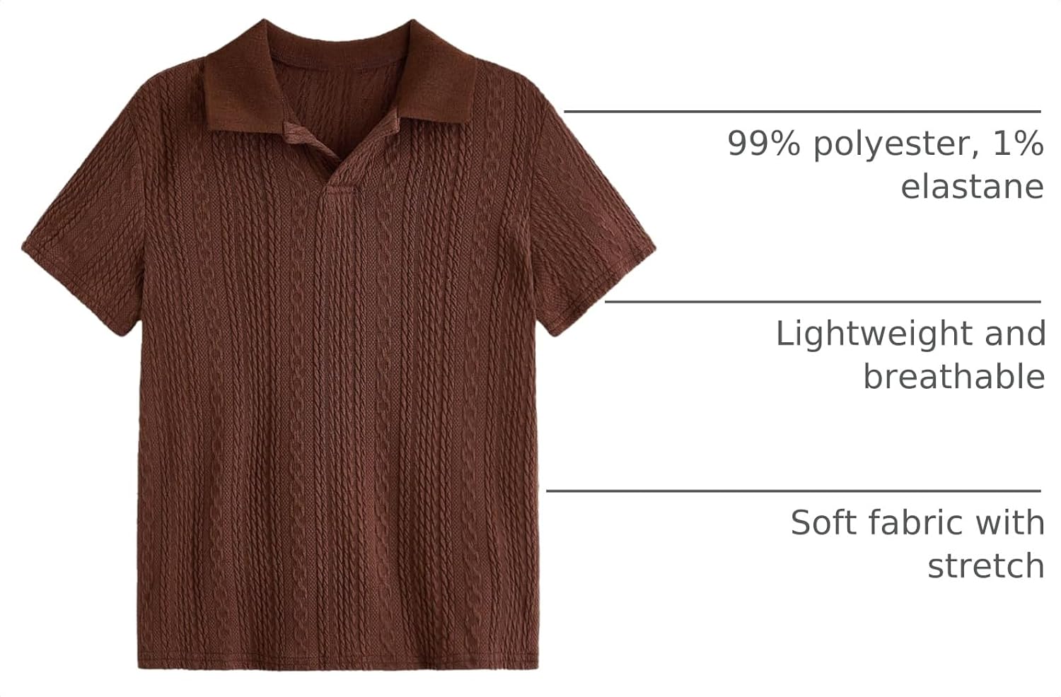 Verdusa Boys Button Down Dress Shirt Tops Short Sleeve Collar Casual Shirts