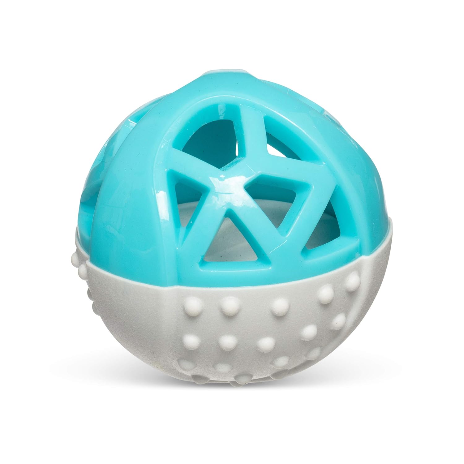 Messy Mutts Totally Pooched Catch n Squeak Ball 3 5 Foam Rubber Puzzle Toy for Dogs 2-in-1 Durable