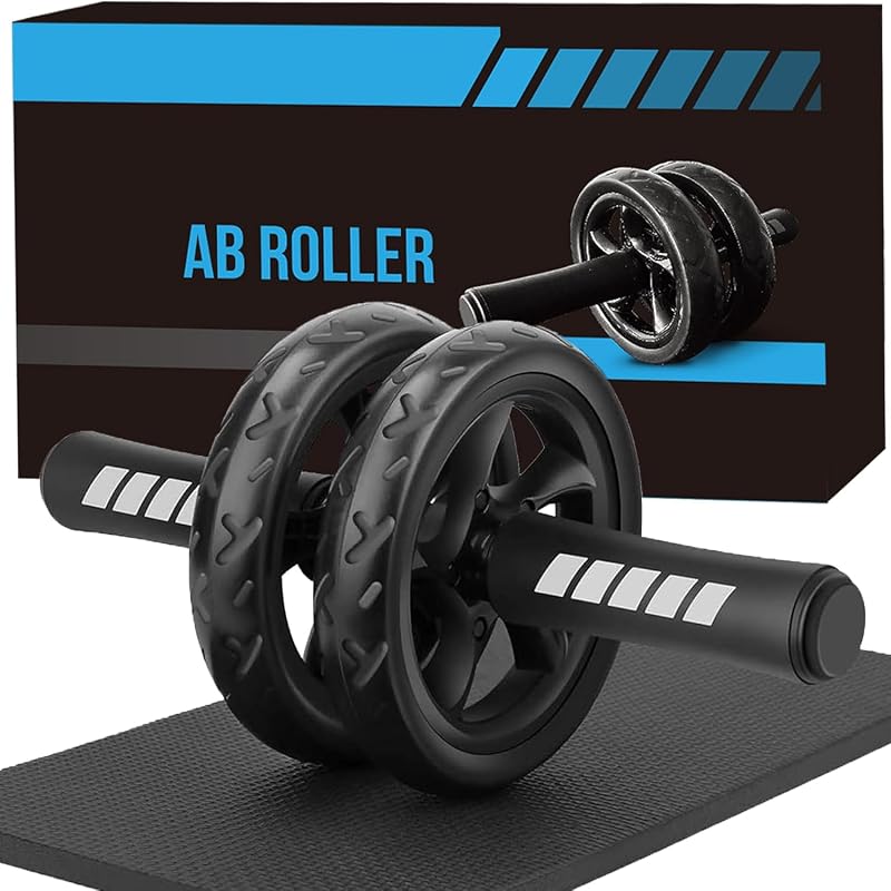 Arespark Ab Roller Wheel, Home Gym Equipment for Core Workout, No Noise Exercise Wheels with Knee Pad, Fitness Training Wheel Abs Workout Equipment for Sports