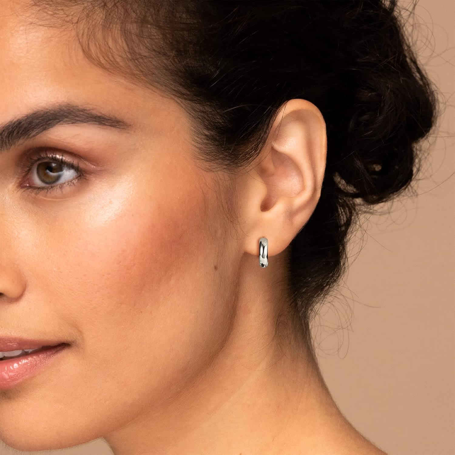 Milacolato Hoop Earrings for Women Small Huggie Hoop Earrings | 14K Gold Plated Sterling Silver Hoop Earrings | Cartilage Hoop Earrings | 12/18/25mm - Image 6