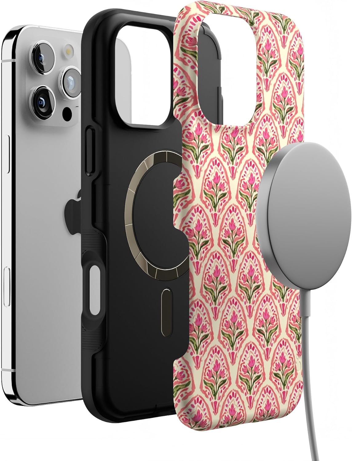 Casely iPhone 16 Pro Max Case | Tulip Tapestry | Jenna Palek x Casely | Bold Protective Design | Compatible with MagSafe - Image 4