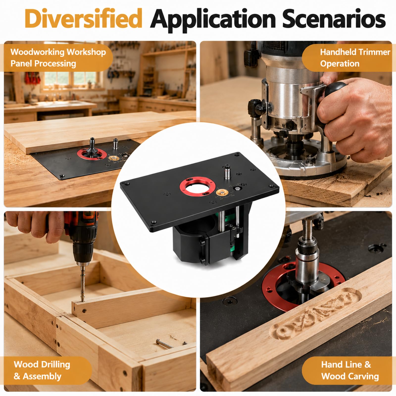 Sollevatore fresatrice 65 mm 0-57 mm Router Lift per lavorazione del legno