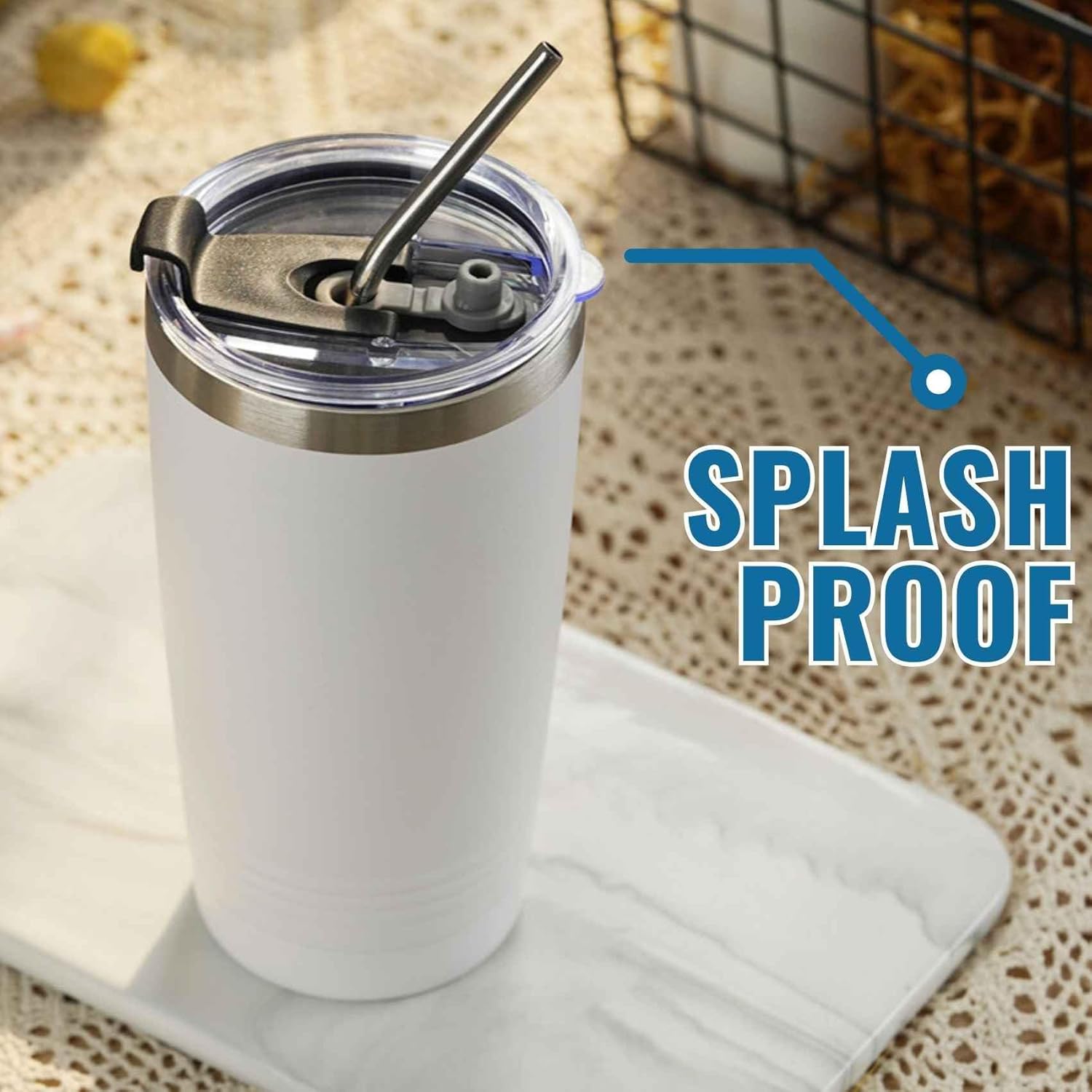 Onebttl Archery Gifts with Archery Target for Archery Lovers, 20oz Stainless Steel Travel Mug, Perfect for Women & Girls & Birthday & Christmas, White - Image 5