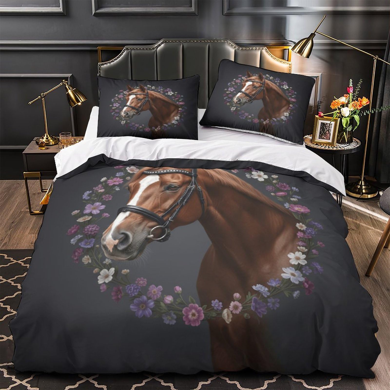 Housse de couette cheval 3D pour transformer la chambre d'un enfant en un cocon douillet