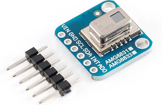 AMG8833 8 * 8 IR Thermal Imager Sensor Module Infrared Thermal Camera Sensor Detector 0C80C 8x8 Infrared Camera Module Array Board IIC I2C 3-5V for Arduino Raspberry Pi